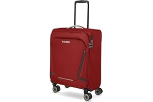Travelite Handgepäck Koffer mit 4 Rollen für Condor + Ryanair, integriertes Zahlenschloss, Bordtrolley Jetpack: Superleichter Weichgepäck Trolley mit Aufsteckfunktion, 55x40x20 cm, 37 l, 1,9 kg