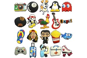 HOMENATUR Accessori per Crocs - 20 Pezzi - Spilla per zoccoli sanitari - Decorazioni per Scarpe - Pins Ciondoli Shoe Charms - Donna Uomo Bambini - Sanità Ostelleria - Lavoro Parrucchiere