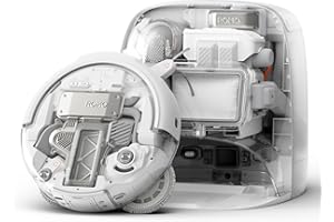 DJI ROMO P aspirateur Robot et serpillière avec Design Transparent, Aspiration de 25 000 Pa, détection de Niveau Drone, 200 Jours sans Maintenance, Solutions de Nettoyage Personnalisables