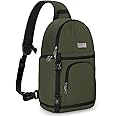 MOSISO Camera Sling Bag, DSLR/SLR/Mirrorless Camera Backpack Case Shockproof Photography Backpack with Tripod Holder & Removable Modular Inserts Compatible with Canon/Nikon/Sony/Fuji, Army Green