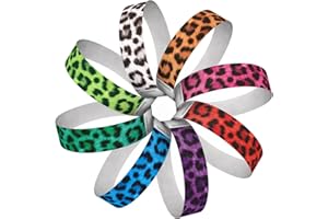 WM infinite Tyvek Wristbands for Events, Leopard Colorful Creative Design Design 3/4" Paper Wristbands 400 Pack for Party, Grouped, Team Building and Identification (Leopard All)