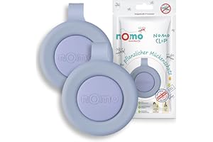 nomo MOSQUITO Anti Mücken Clip • Rein pflanzlicher Mückenschutz für Baby & Kinder • Insektenschutz Clip gegen Mücken, Moskito & Insekten • 30 Tage Wirkung • BPA-frei & ohne DEET