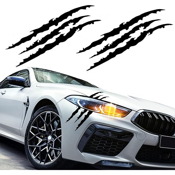 Sticker Adesivi Anti-Graffio Per Auto | 2 Pezzi 40x14 Cm | Nero Per Fari E Carrozzeria - Foto 5