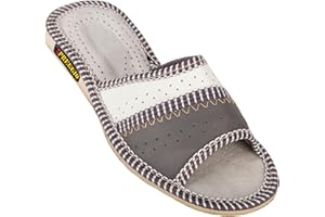 APREGGIO damskie skórzane kapcie stylowe ręcznie wykonane solidne gumowe podeszwa wygodne miękkie 100% naturalne produkty