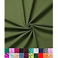 Barcelonetta | Poly Cotton Fabric for Sewing | Broadcloth Fabric | by The Yard | 60" Wide Roll | Lightweight, Breathable | Lining, Home Textile, Skirts, Tote Bags (Olive, 2 Yard)
