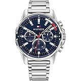 Tommy Hilfiger analog multifunktion kvartsur för män med armband i rostfritt stål