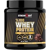 STRONGEST Whey Protein 420 Gr 14 Serving Flavored 100% Whey Protein Powder (Chocolate)