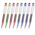 Dacitiery 8 Pcs Disposable Fountain Pens, 0.5 mm Fine Nib Colored Ink Pens Nib Fountain Pen Set for Sketching, Journaling, Calligraphy, Doodling