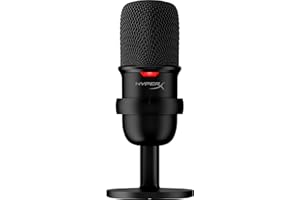 HyperX Solocast, Microfono da gaming, USB a condensatore, Sensore Tap-To-Mute, Registrazione 24bit/96 kHz, per Gaming, Streaming, Podcast, Twitch, Youtube, Compatibile con PC/PS5/PS4, USB-C, Nero