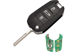 Heart Horse Peugeot Fjärrkontroll 3 knappar AVCE 434MHz 4A chip, komplett HU83-blad för Peugeot 208 2008 308 3008 508 5008 Ci