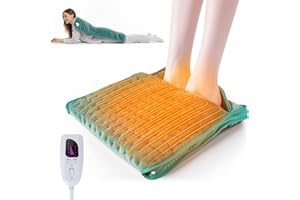 Olycism Plug-in Heated Foot Warmer Electric 40 * 40 - Unfolds to a 40 * 80cm Blanket, 24 Options Electric Foot Warmer - Overheating Protection Technology, Foot Warmers for Men & Women, Feet Warmers