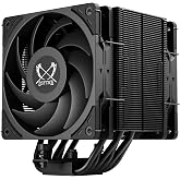 مبرد هواء وحدة المعالجة المركزية Scythe Mugen 6 Dual Fan Black Edition، Intel LGA1700، LGA1151، دعم AMD AM5، AM4، 120 مم، برج واحد، Alumi