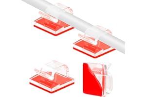 CHICQUENCH Attache Cable Adhesif,Clips Cable,Cable Management,Attache Cable,Serre Cable,Range Cable,Range Cable Bureau,50 Pièces Cache Cable Bureau,Organisateur De Bureau,Fixation Murale Sans Percer,Clip Cable