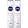 NIVEA Antiperspirant Spray for Women, 48h Protection, Powder Touch, 2x150ml
