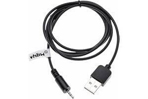 vhbw USB Klinke Ladekabel kompatibel mit JBL Synchros E50BT, E50, E40BT, E40, J56, J56BT Kopfhörer - USB auf AUX Klinkenstecker - Überarbeitete Version