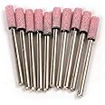 10pcs 3mm Shank Cylinder Abrasive Round Mounted Points Grinding Wheel Stone Tool