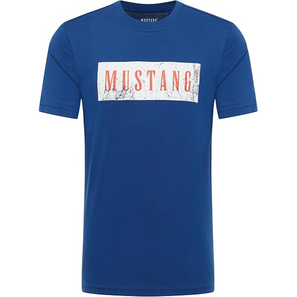 MUSTANG Herren T-Shirt Aidan – Lässiges Baumwoll-Shirt Mit Logo-Print