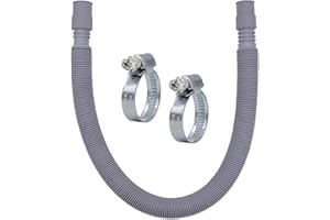 VARIOSAN Uniwersalny wąż odpływowy 11312, 60-200 cm, 3/10.2 cm, z zaciskami wężowymi, do pralki i zmywarki