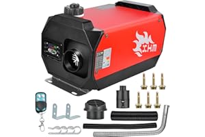 BCAMELYS Diesel Air Heater, 5KW 12V Parking Heater, Mini Truck Heater, Single Outlet Hole, with Black LCD, Remote Control, Fast Heating Diesel Heater, For RV Truck, Boat, Bus, Car Trailer, Motorhomes