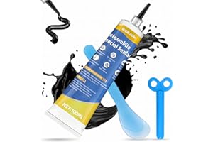 WEILAOK Silicone Nero per Auto, Colla per Carrozzeria Auto, Sigillante Vetri Auto, Silicone Nero per Carrozzerie, Finestrini e Altre Parti Automobilistiche, Resistenza alle Alte Temperature, 100 ML