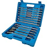 CAVATINY 17-tlg Bohrhammer SDS Plus Bohrer und Meißel Set ink. FLIESEBMEIßEL SDS Hammerbohrer für beton ziegel zement stein m