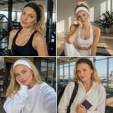 Kadın Siyah Esnek Pamuklu Bandana,Kadın &Ccedil;ocuk Mandal Toka, Lastik Toka Seti, Toka Organizer, Toka, Kız &Ccedil;ocuk Toka, 1 Adet Bey