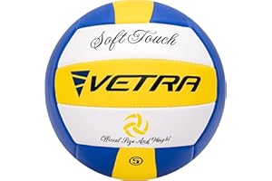 VETRA Volleyball Soft Touch Volley Ball Official Size 5 Outdoor Indoor Beach Gym Game Ball New