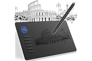 Digital Graphics Drawing Tablet VEIKK A15, Linux Support, with 12 Customizable Hotkeys and 8192 Levels Battery-Free Stylus, Digital Graphic Tablet for Laptop PC for Android Mac OS Windows