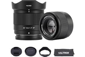 VILTROX AF 56mm F1.7 Objectif pour Monture Fuji X, f/1.7 Mise au Point Automatique à Grande Ouverture APS-C Prime, Compatible avec Les appareils Photo Fuji X Mount X-A1 X-E1 X-M1 -S10 XT30II X-H2S