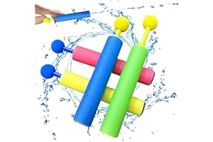 PIWOSGOL 4Pzs Pistola de Agua para Niños Color, 21.5cm Pistola de Agua de Espuma, 7m de Alcance, Pistola Agua, Water Gun para Batalla de Agua, Playa, Piscina, Jardín, Juego al Aire Libre