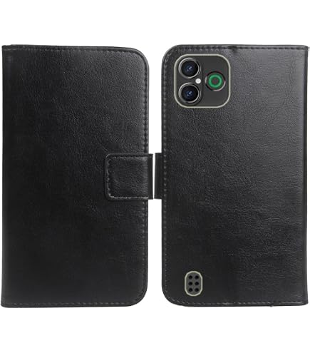 Elegante Leder-Wallet-Hülle Für Doro Aurora A30 – Mit Kartenfach, Fotofenster & Standfunktion, Magnetischer Verschluss In Rot