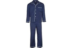 Champion Men's Oxford Plain Design Polycotton Long Pyjama Set
