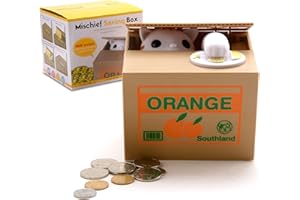 Pup Go Stealing Coin Cat Electronic Money Box, Little Panda Bamboo Piggy Bank for Kids Adults, Cute Funny Novelty Boyfriend Birthday Gifts for Boys Girls, Baby Childrens Savings Bank Money Saver Toys