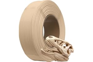 eSUN PLA+ Refill Filament 1.75mm, uzupełniający bezszpulowy filament PLA Plus do druku 3D, dokładność wymiarowa +/- 0.03mm, 1KG (2.2 LBS) do drukarek 3D (Kość biała, 1KG)