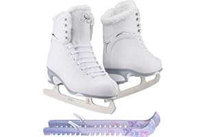 Skate Guru Jackson Ultima Finesse JS180 / JS181 / JS184 Figure Ice Skates for Women and Girls Bundle with Guardog Skate Guards Improved, JUST LAUNCHED 2023