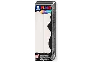 STAEDTLER 8041-03 FIMO Professional - Arcilla polimérica para modelar de secado al horno. Pastilla 454 g, color porcelana semi-opaca