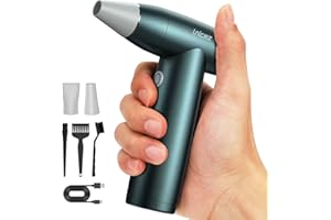 Lnicez 𝟏𝟱𝟬𝟬𝟬𝟬 RPM Compressed Air Duster - Electric Air Duster Compressed Air with [Powerful Brushless & Coreless Motor] [Elegant All Metal] Air Blower Compressed Air Cleaner for PC Keyboard F36
