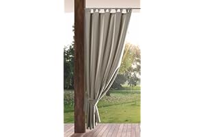 ‎EUROFIRANY Eurofirany Outdoorvorhänge Gartenvorhänge Outdoor Vorhänge wasserdichte Terrassenvorhäneg Außenvorhang (Cappucino, 155 x 200 cm Schlaufen)