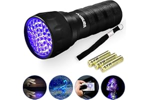Vansky UV Torch 21 LEDs, UV Flashlight Black Light for Pet Urine Detection, Blacklight Detector for Dog Urine, Pet Stains, Bed Bug on Carpet/Rugs【3 x AAA Batteries Included】