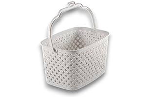 Kerafactum Klammerkörbchen Körbchen für Wäscheklammer | Wäscheklammerkorb zum anhängen | Klammerkorb Klammerbeutel in Korb Form | Wäscheklammern praktisch aufbewahren Wäsche Klammern color creme