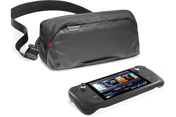 tomtoc Sac à Bandoulière pour Steam Deck (OLED)/Nintendo Switch 2/ROG Xbox Ally (X)/MSI Claw 8/7 AI+ et Accessoires, Étui de Transport Protection avec Poches pour Console pour Voyage Rangement