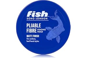 FISH Original Fishfibre Pliable Fibre, Mens Hair Styling Product Suitable for Short & Medium Length Hair. Stylist & Barber Used. Super Matt Finish Firm Hold, Natural & Defined Look, 100ml