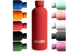 EmeBé Botella de Agua de Acero Inoxidable 500ml | Termo para Deportes y Gimnasio