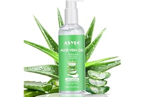 ASYBO 300 ml Gel de Aloe Vera, Aloe Vera Puro 100% Natural Hidratante Hidratante Facial, Cuidado After Sun, Reduce el Acné, Repara Cicatrices, Apto para Todo Tipo de Pieles