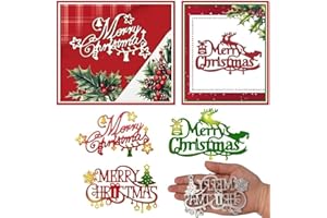 GLOBLELAND 4 Troqueles de Corte de Navidad para Hacer Tarjetas de Metal Troquelado Plantillas para álbumes de Fotos, decoración de álbumes de Recortes, decoración de álbumes de Fotos