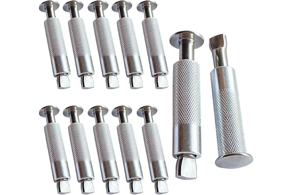 Piton Bache Piscine 12pcs Piton Douille Retractable Piscine 16 x 65 mm Piton Escamotable pour Bache Piscine Pitons à Douille en INOX (12)