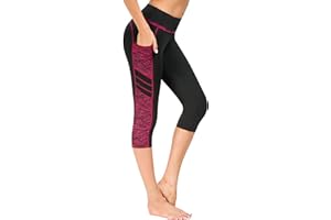 Flatik Sport Leggings Damen mit Taschen，Damen Blickdicht Leggings Damen Fitnesshose Sporthose Laufende Leggings