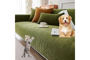 SANTUO Sofabezug Antirutsch,Sofa überzug Sofaschoner rutschfest,Sofa Cushion Sofaschutz L Form Ecksofa,Couch Bezug Schmutzabweisend Sofaschutz Hund Kratzschutz Katze,Green2-70x150cm