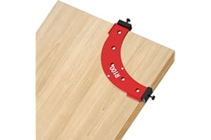 LUOLETY Szablony promienia okrągłych narożników, prowadnica do frezowania narożników do obróbki drewna, R100, R150, R200, R250, R300, prowadnica krzywa szafki, przycinanie krawędzi aluminiowego routera (R100)