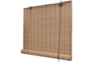 vidaXL Rolety bambusowe, 80 x 160 cm, brązowe
